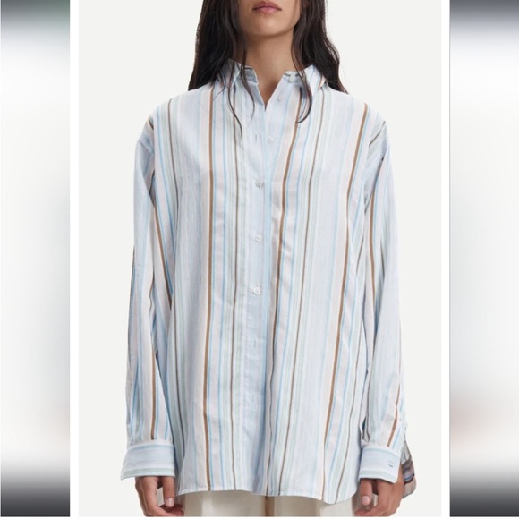 Samsoe Samsoe Alfreda Striped Shirt - Picture 1 of 11